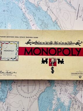 Vintage Mid Century Monopoly Parker Brothers Board Game